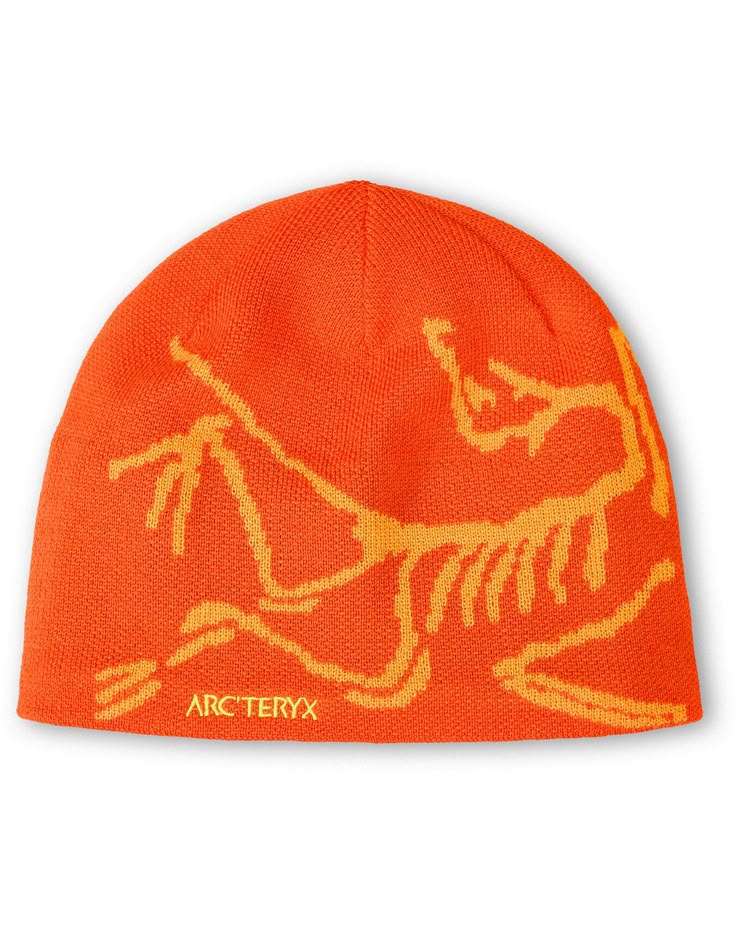 Orange Graphic Beanie